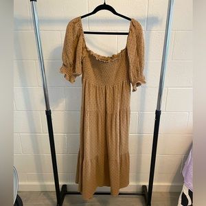 Polka Dot Tiered Maxi Dress